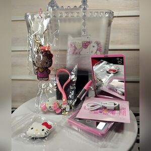 Hello Kitty bundle with clear tote with Accessory Set